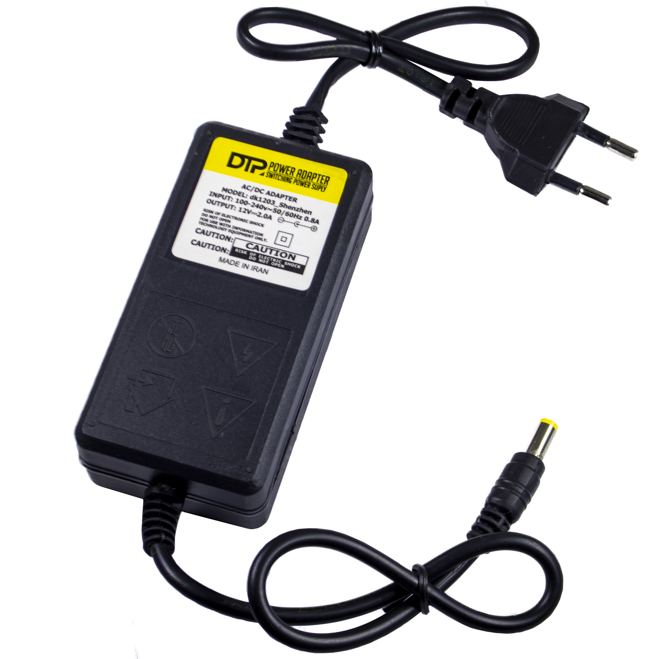 آداپتور 12 ولت 2 آمپر دی آی پی مدل 12V-2A آداپتور 12 ولت 2 آمپر دی آی پی مدل 12V-2A