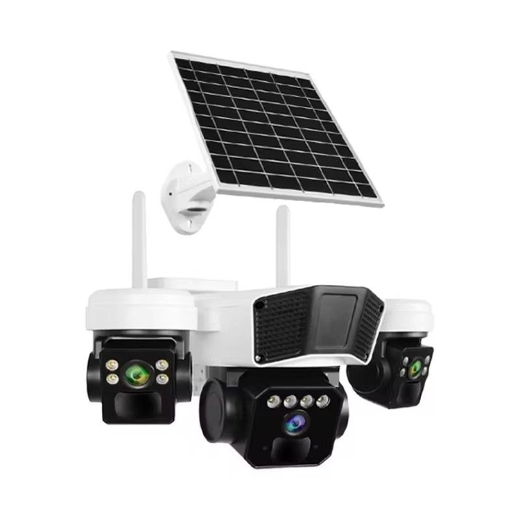 wireless smart solar camera03 دوربین مداربسته تحت شبکه مدل TL3خورشیدی سه لنز - تصویر 1